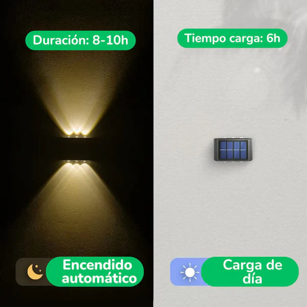 Aplique Solar de pared para exterior
