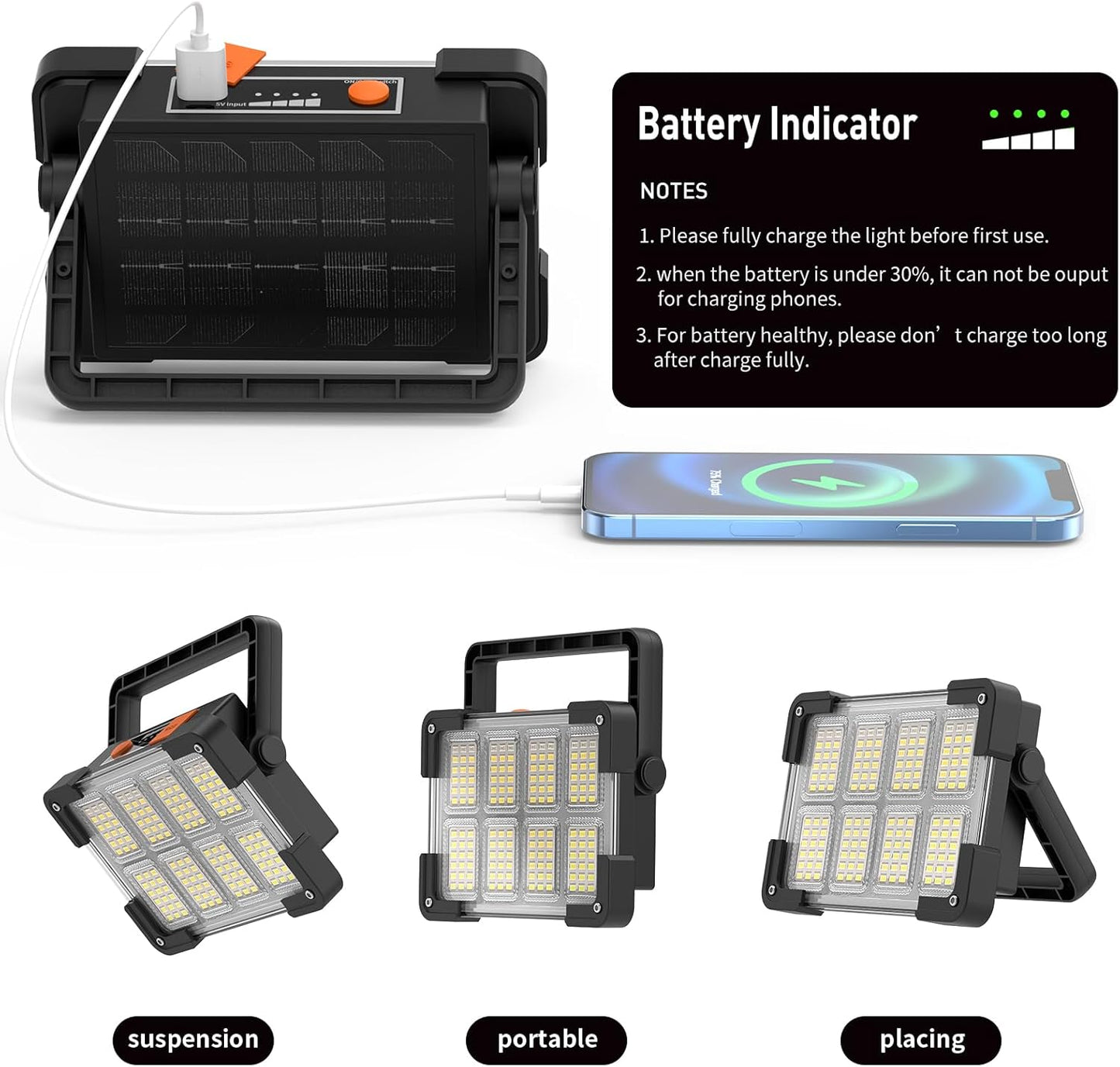 FOCO LED SOLAR 100W