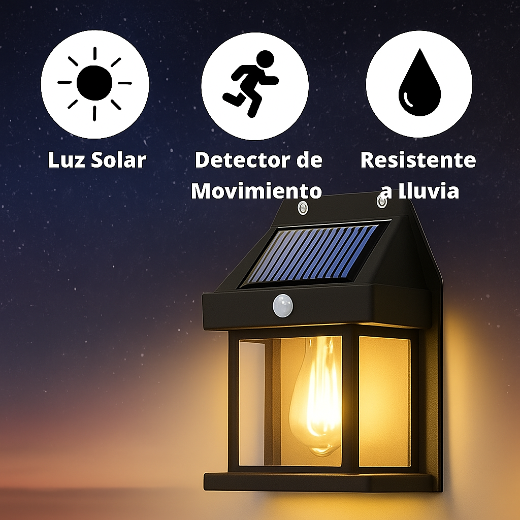 APLIQUE PARED LED SOLAR