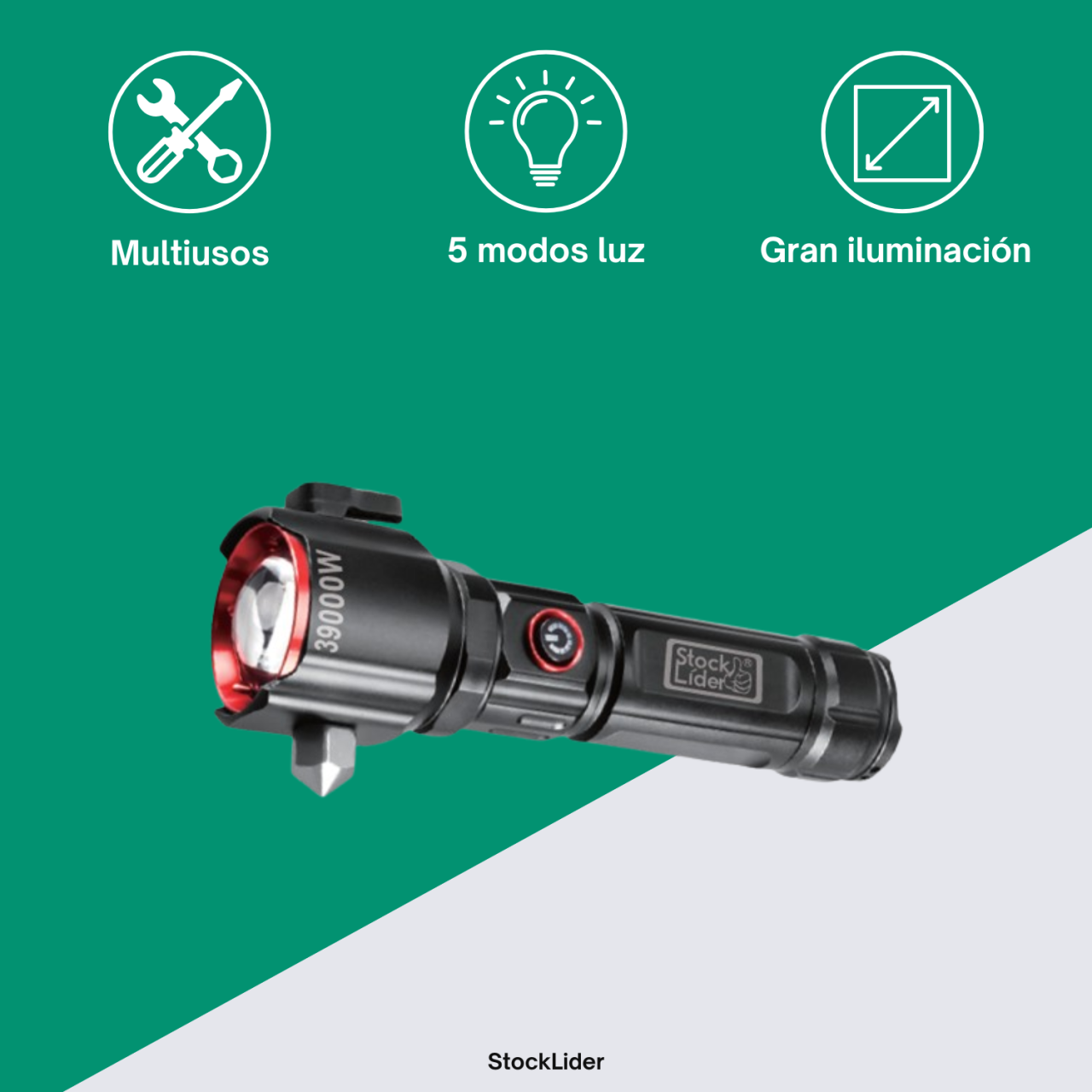 Linterna de Emergencia + Regalo Mini Linterna Llavero