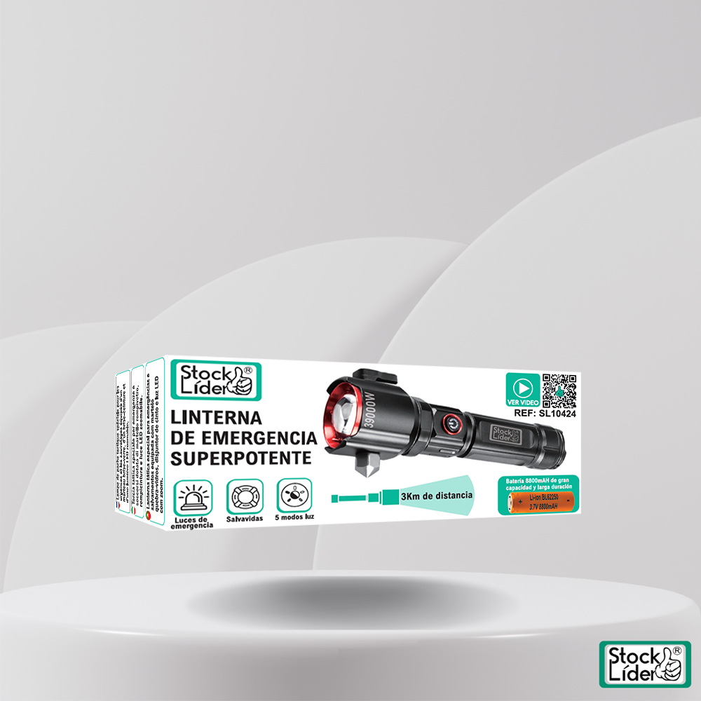 Linterna de Emergencia + Regalo Mini Linterna Llavero