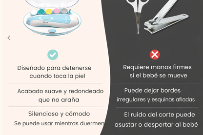 Lima eléctrica para bebé segura y silenciosa