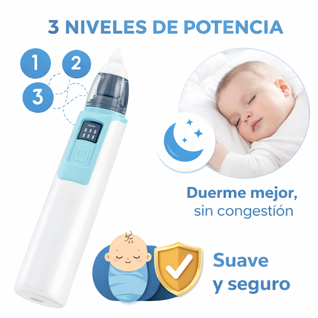 Aspirador Nasal Eléctrico para Bebés – Limpieza Suave y Segura