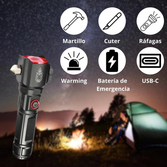 Linterna de Emergencia + Regalo Mini Linterna Llavero