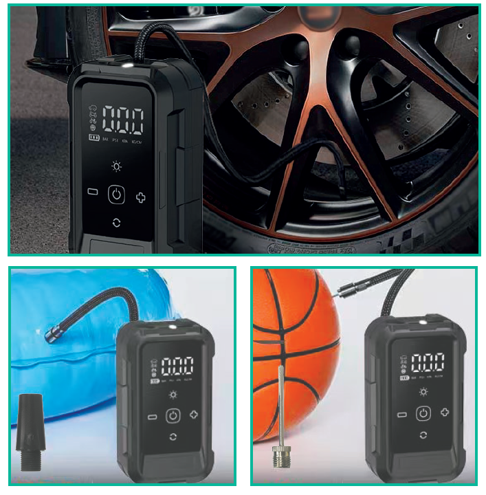 Inflador Digital Portátil 2 en 1